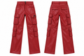 Men's Leather Logo Stacked Pants