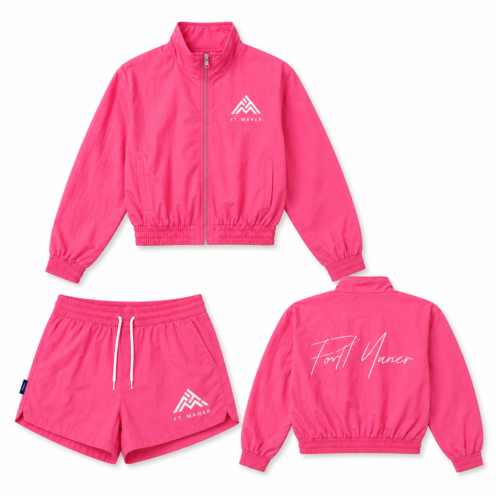 LADIES PINK ACID SHORT SET