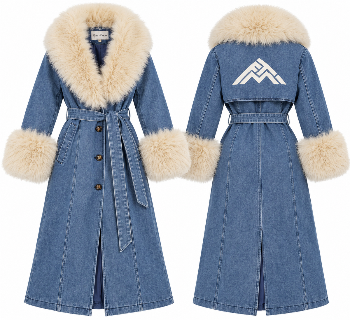 Ladies Long Jean & Fur Coat