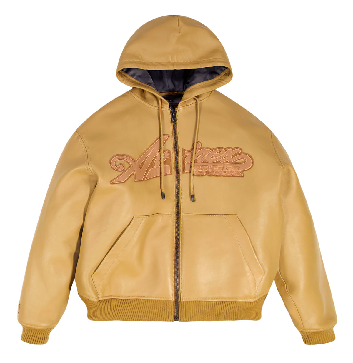 Avirex Script Leather Hoodie
