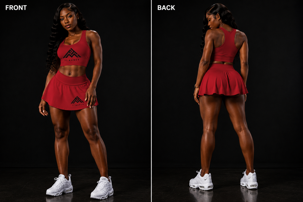 LADIES ACTIVE SKORT SET